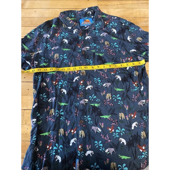 Balls Beachware Mens Button Up Hawaiian Shirt Large Animals With Sunglasses - Picture 7 of 12
